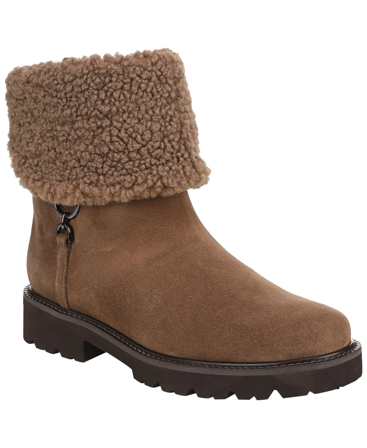 Suede Pull-On Ankle Booties by Franco Sarto