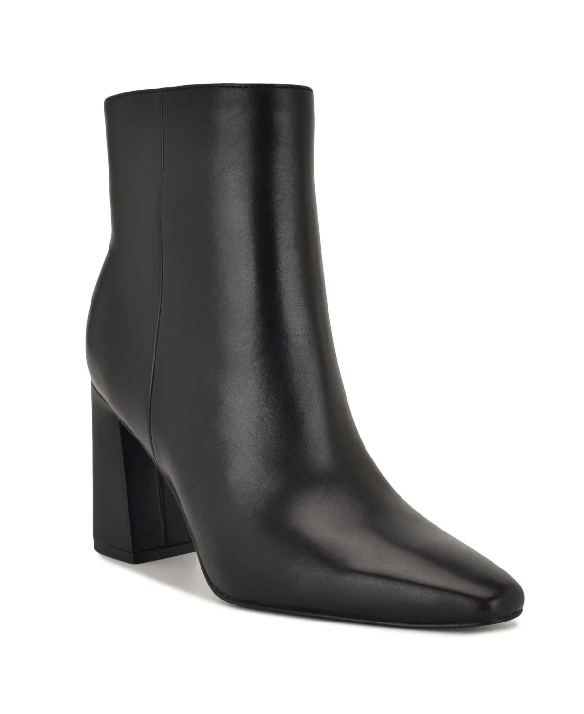 Reraye Flared Block Heel Ankle Booties