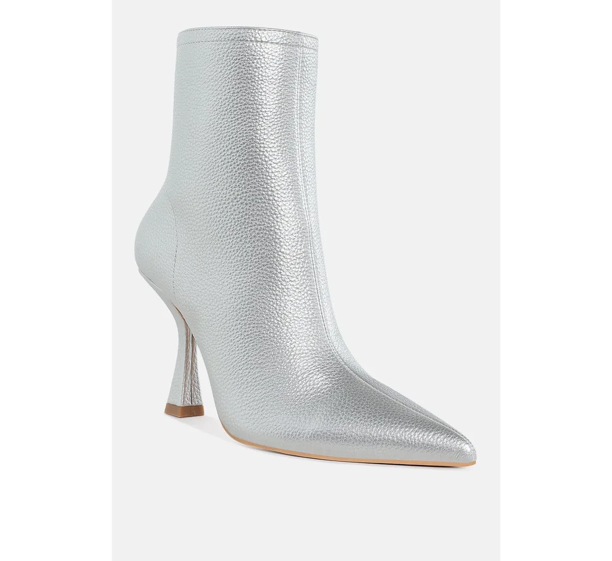 Tentia Metallic Pleather Spool Heel Boots by Rag & Co