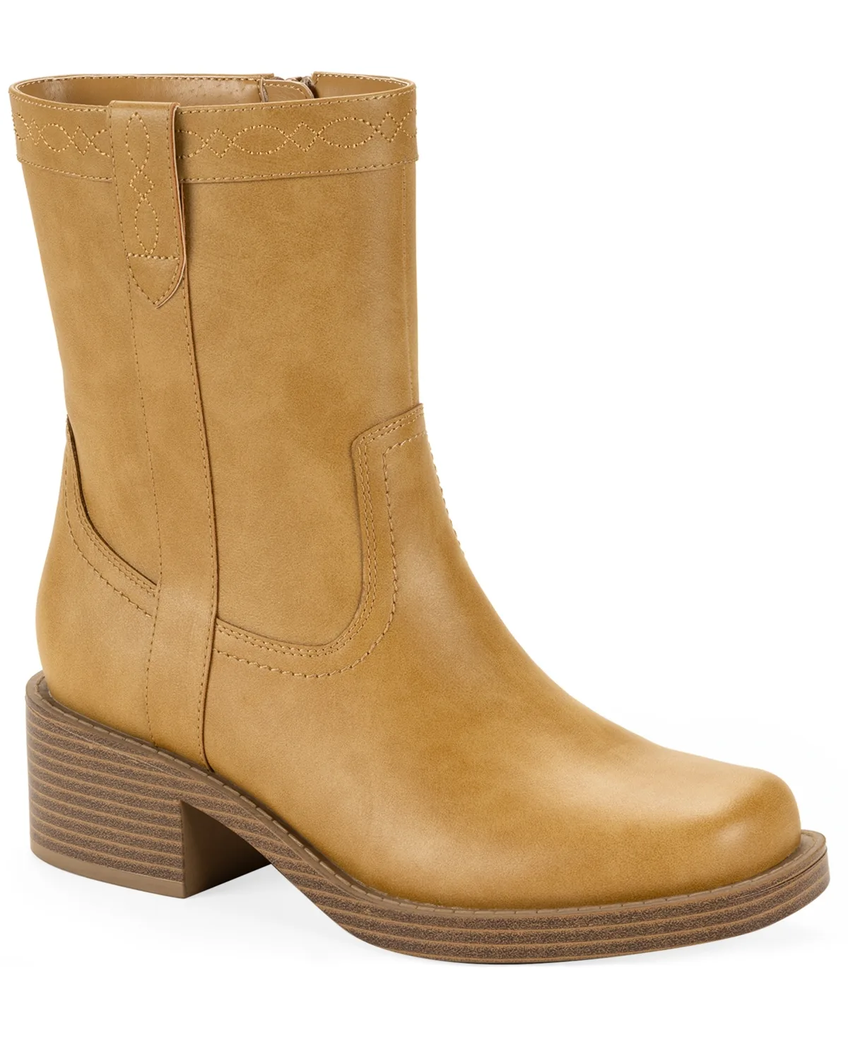 Warrbles Mid-Shaft Block Heel Boots by Wild Pair
