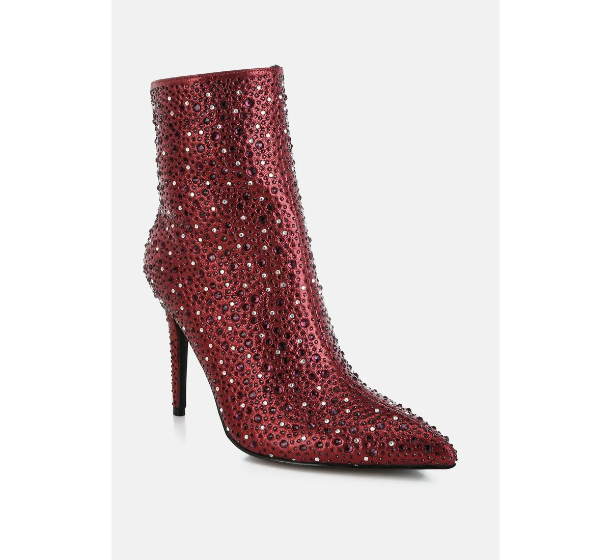 Lobelia Rhinestones Embellished Stiletto Boots by London Rag