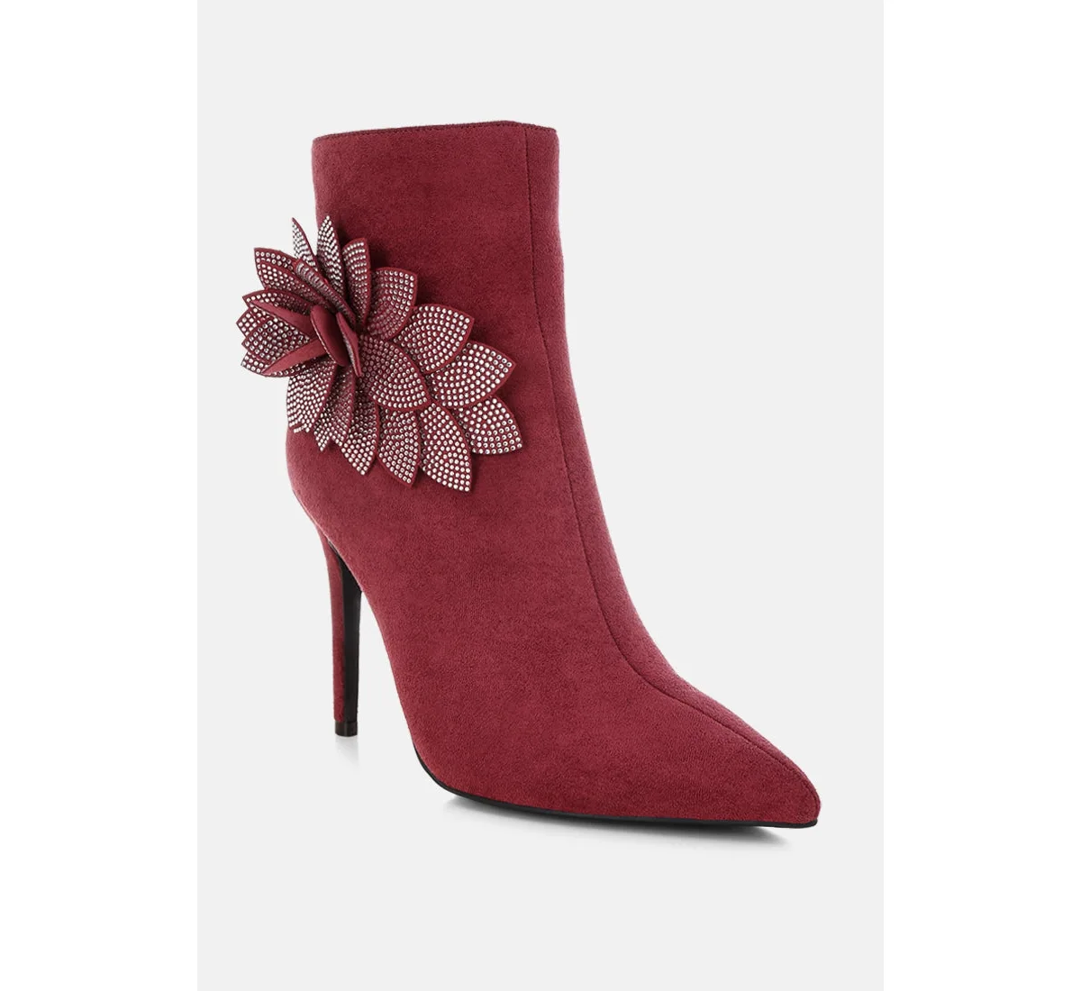 Yarrow Rhinestones Petal Detail Boots by London Rag