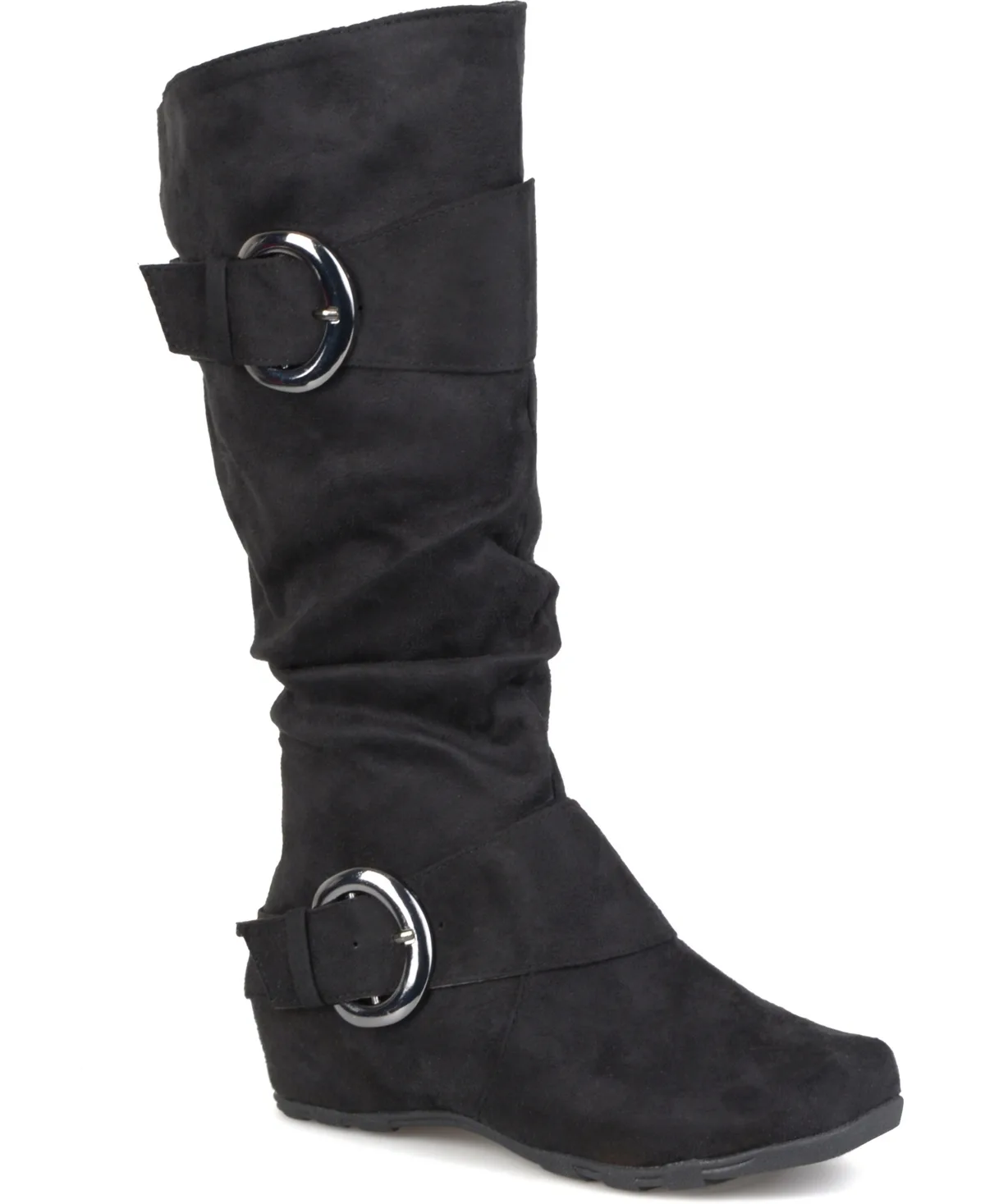 Jester Extra Wide Calf Rouched Buckle Mid Shaft Boots