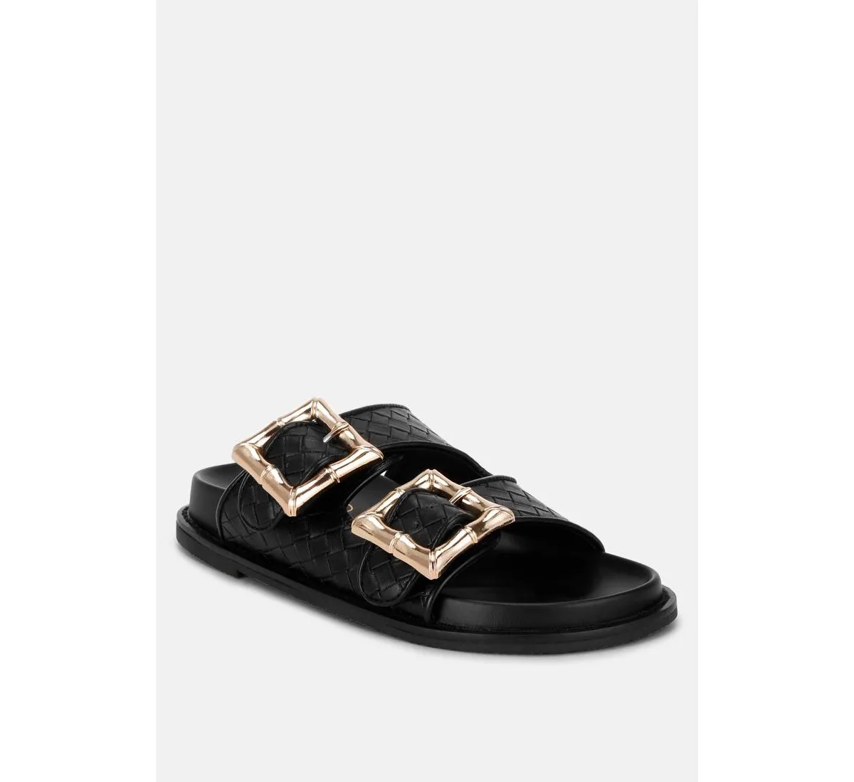 Zooper Chunky Buckle Slip-On Flats by London Rag
