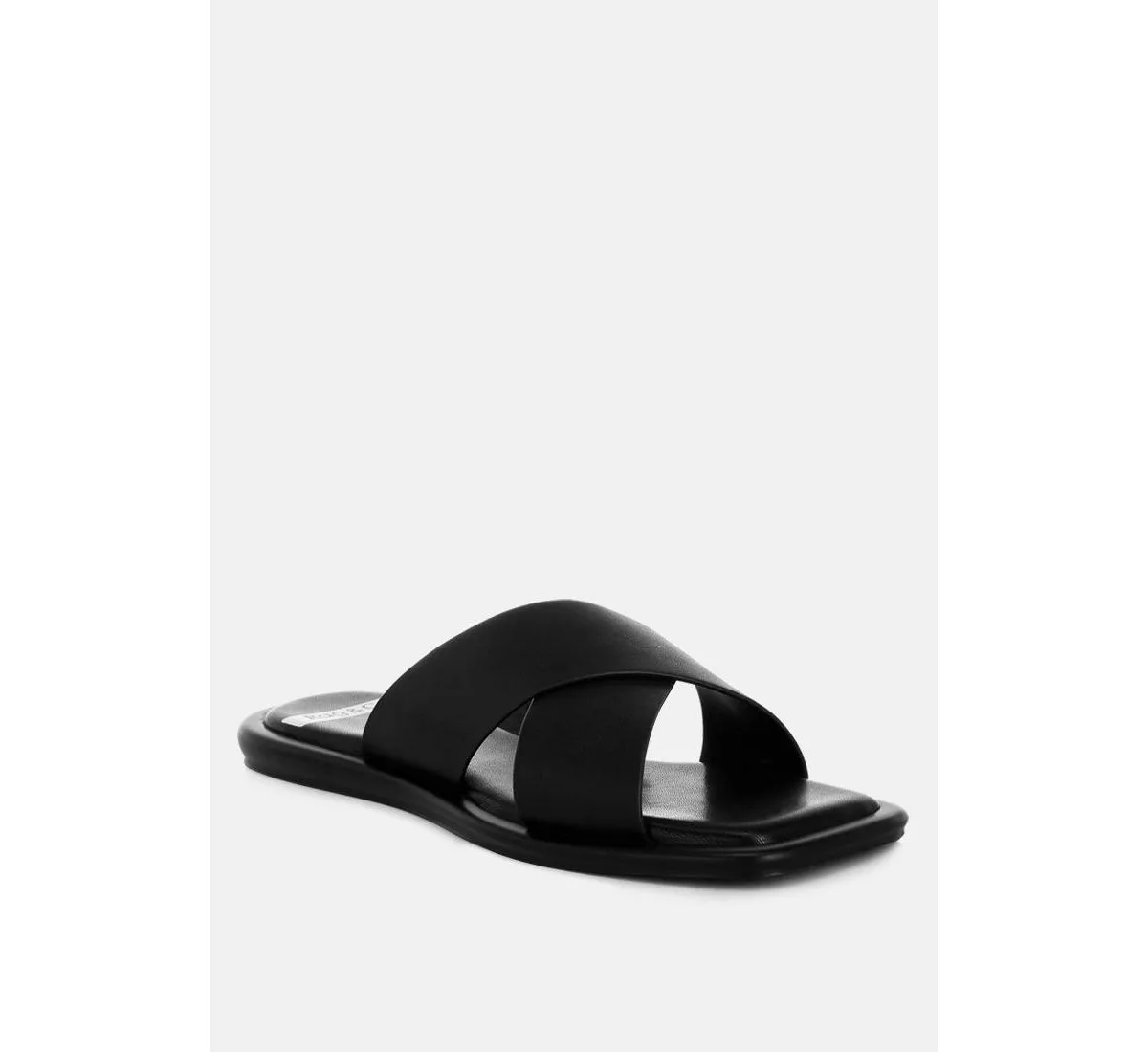 Shosa Genuine Leather Criss-Cross Flats by Rag & Co