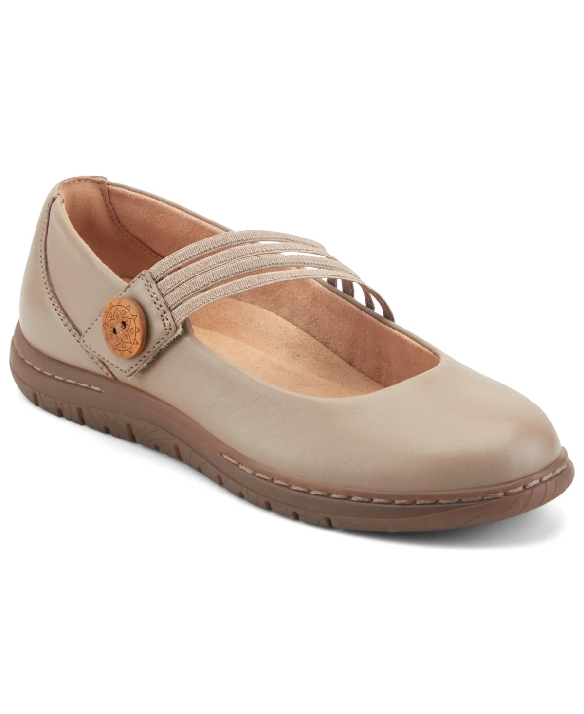 Vannie Elastic Mary Jane Flats