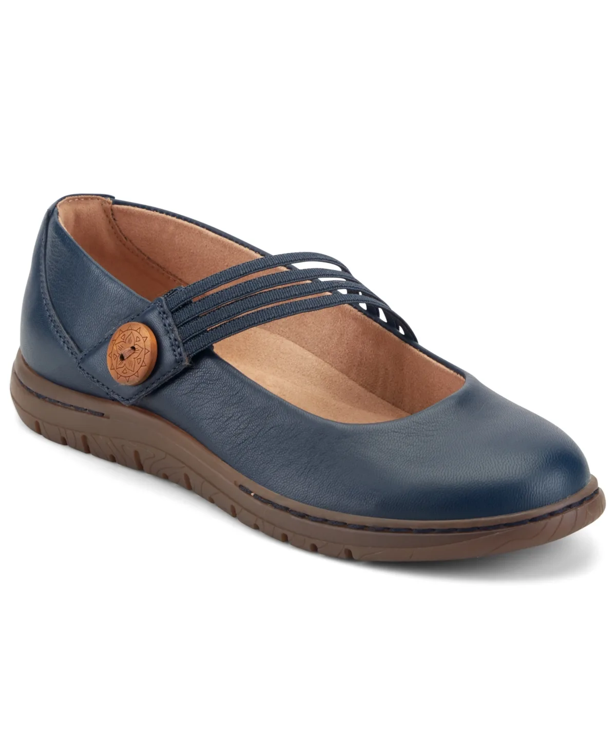 Vannie Elastic Mary Jane Flats