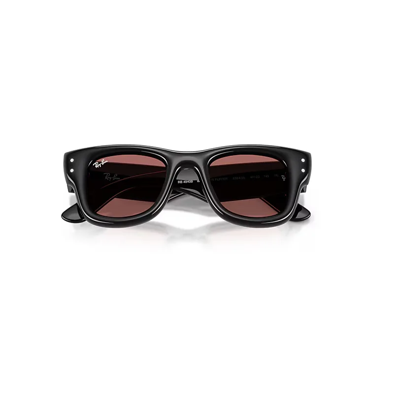 Wayfarer Puffer Crystal Edition Sunglasses Violet Lenses by Ray-Ban