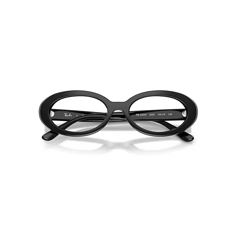Rb2223v Optics Eyeglasses Black Frame Clear Lenses Polarized by Ray-Ban