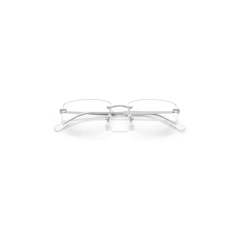 Rb3768v Optics Eyeglasses Silver Frame Clear Lenses Polarized by Ray-Ban