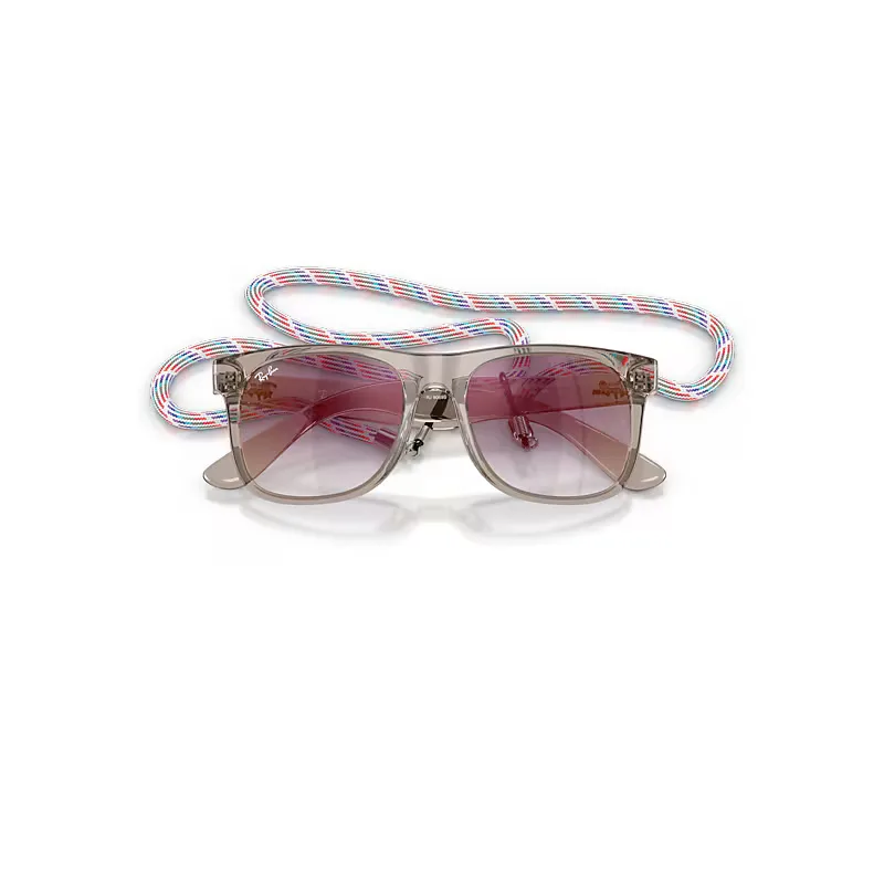 Justin Summer Capsule Sunglasses Transparent Grey Frame Grey Lenses by Ray-Ban