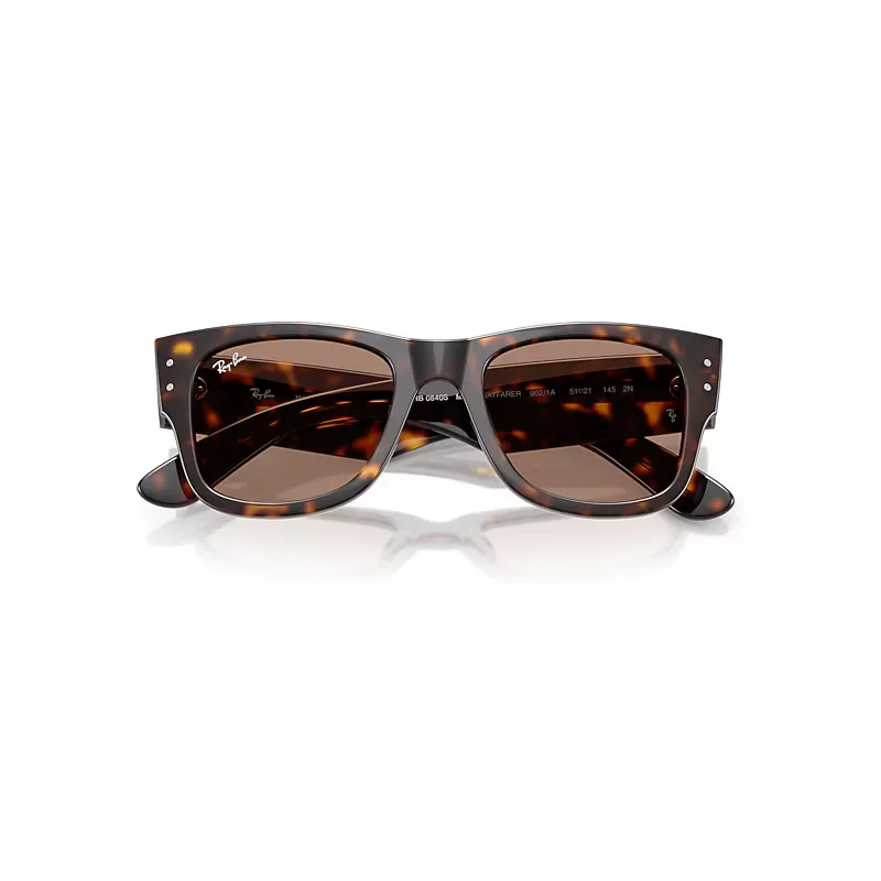 Mega Wayfarer Summer Capsule Sunglasses Havana Frame Violet Lenses by Ray-Ban