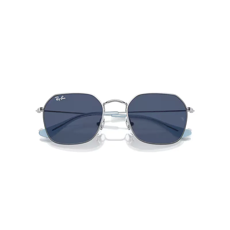 Rb9594s Sunglasses Silver Frame Blue Lenses by Ray-Ban