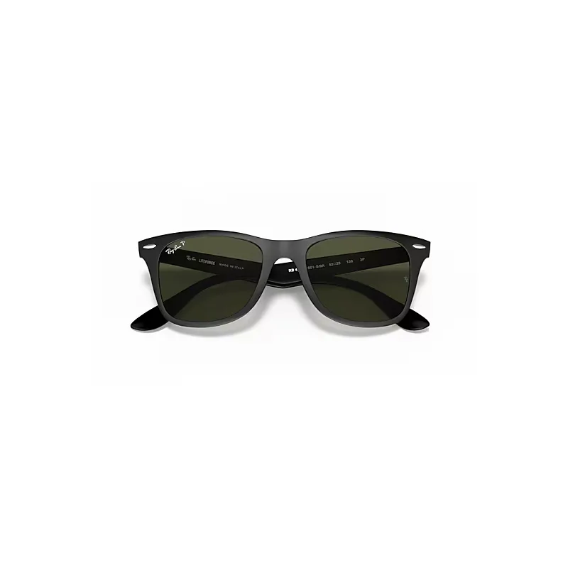 Wayfarer Liteforce Sunglasses Black Frame Green Lenses Polarized by Ray-Ban