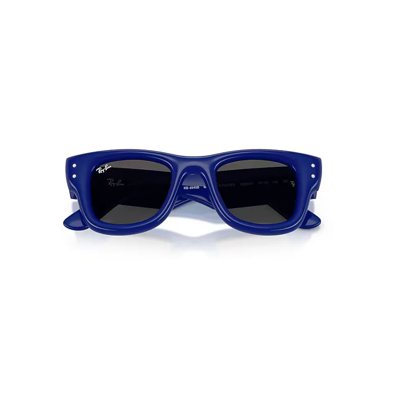 Wayfarer Puffer Crystal Edition Sunglasses Blue & Strass Frame Black Lenses by Ray-Ban