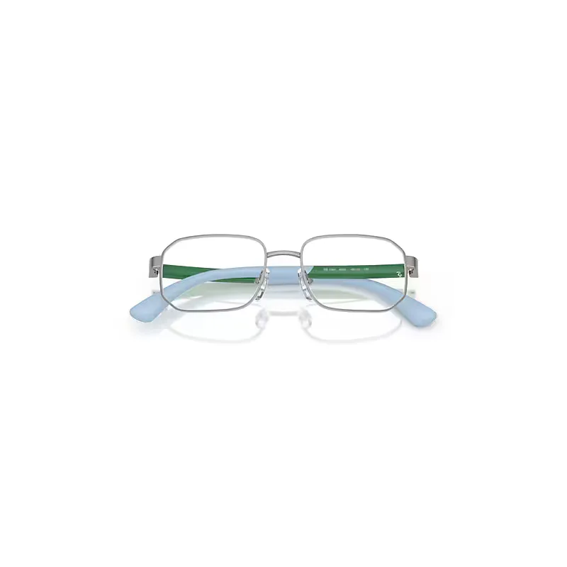 Rb1060 Optics Bio-Based Eyeglasses Green on Rubber Light Blue Frame Clear Lenses Polarized by Ray-Ban