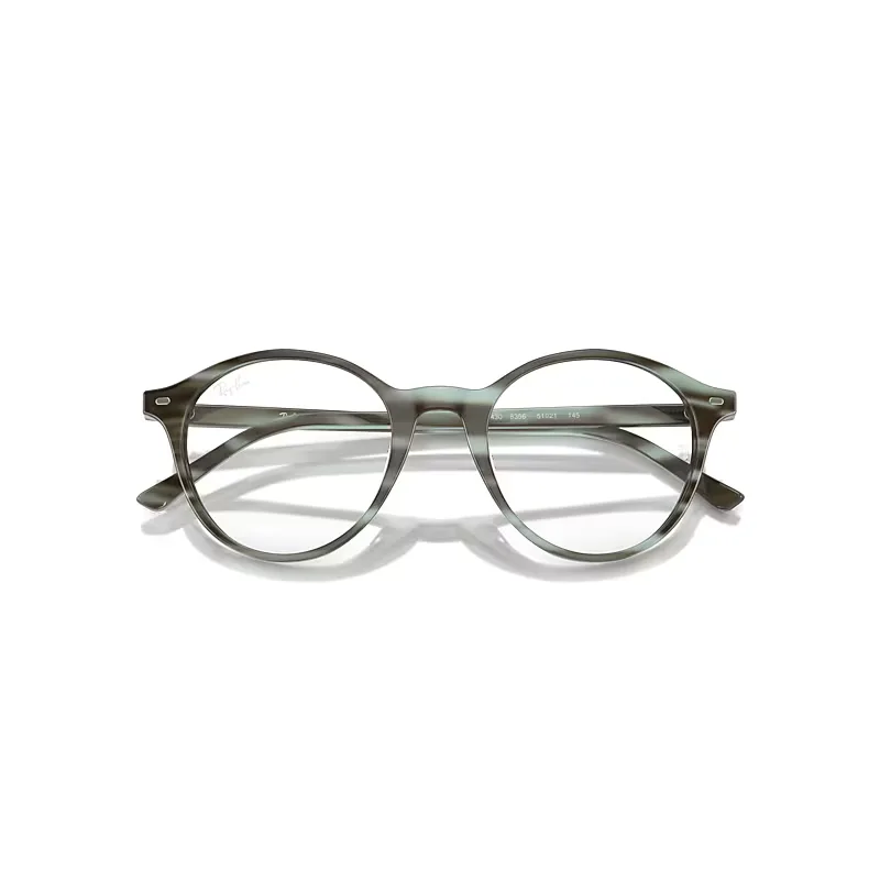 Rb5430 Optics Eyeglasses Striped Green Frame Clear Lenses Polarized