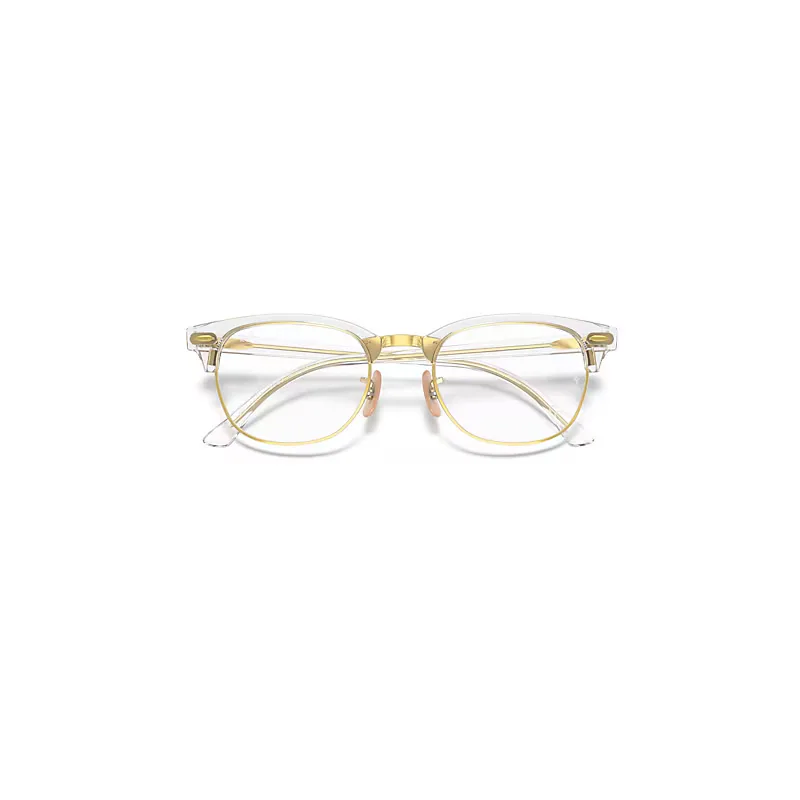 Clubmaster Optics Eyeglasses Transparent Frame Clear Lenses by Ray-Ban