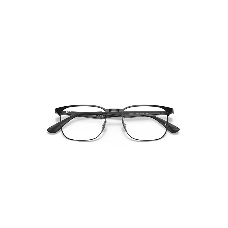 Rb6363 Optics Eyeglasses Black Frame Clear Lenses Polarized by Ray-Ban