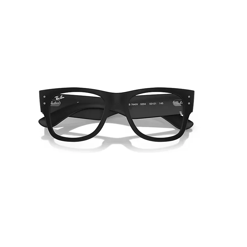 Mega Wayfarer Optics Liteforce Eyeglasses Sand Black Frame Clear Lenses Polarized by Ray-Ban