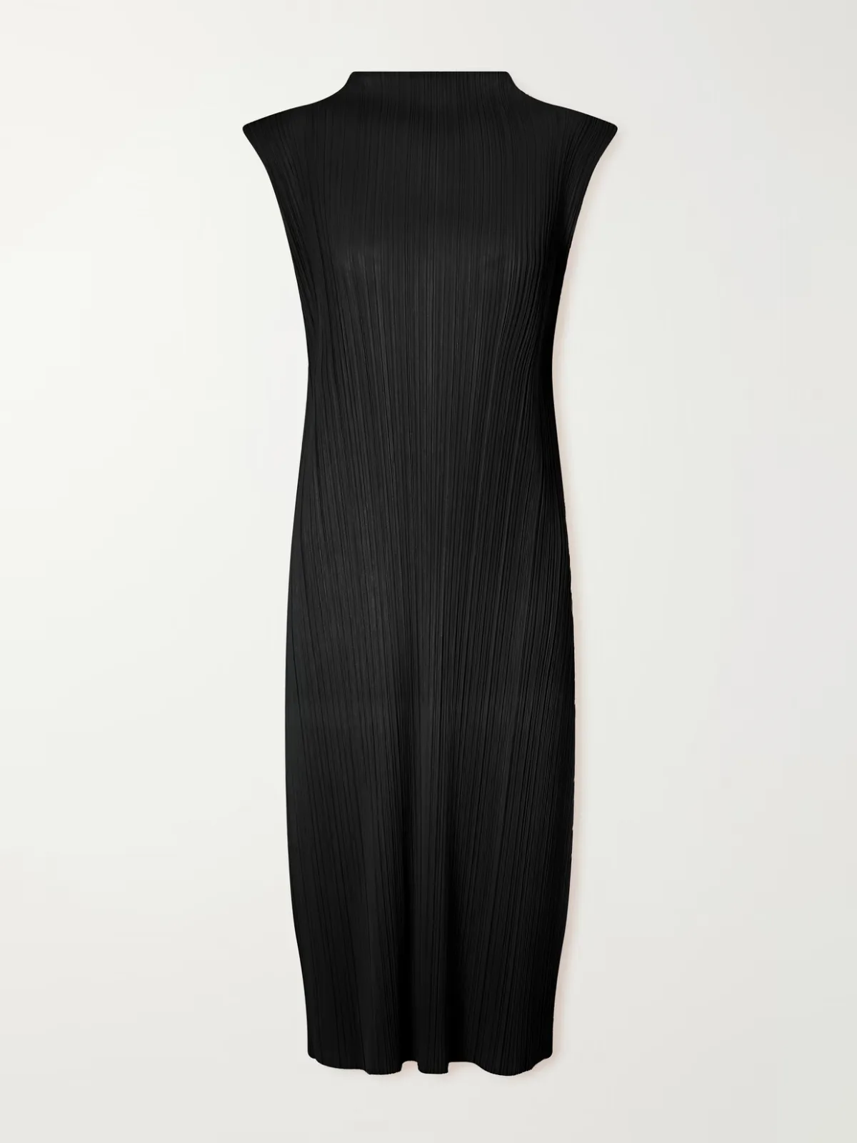Plissé Midi Dress