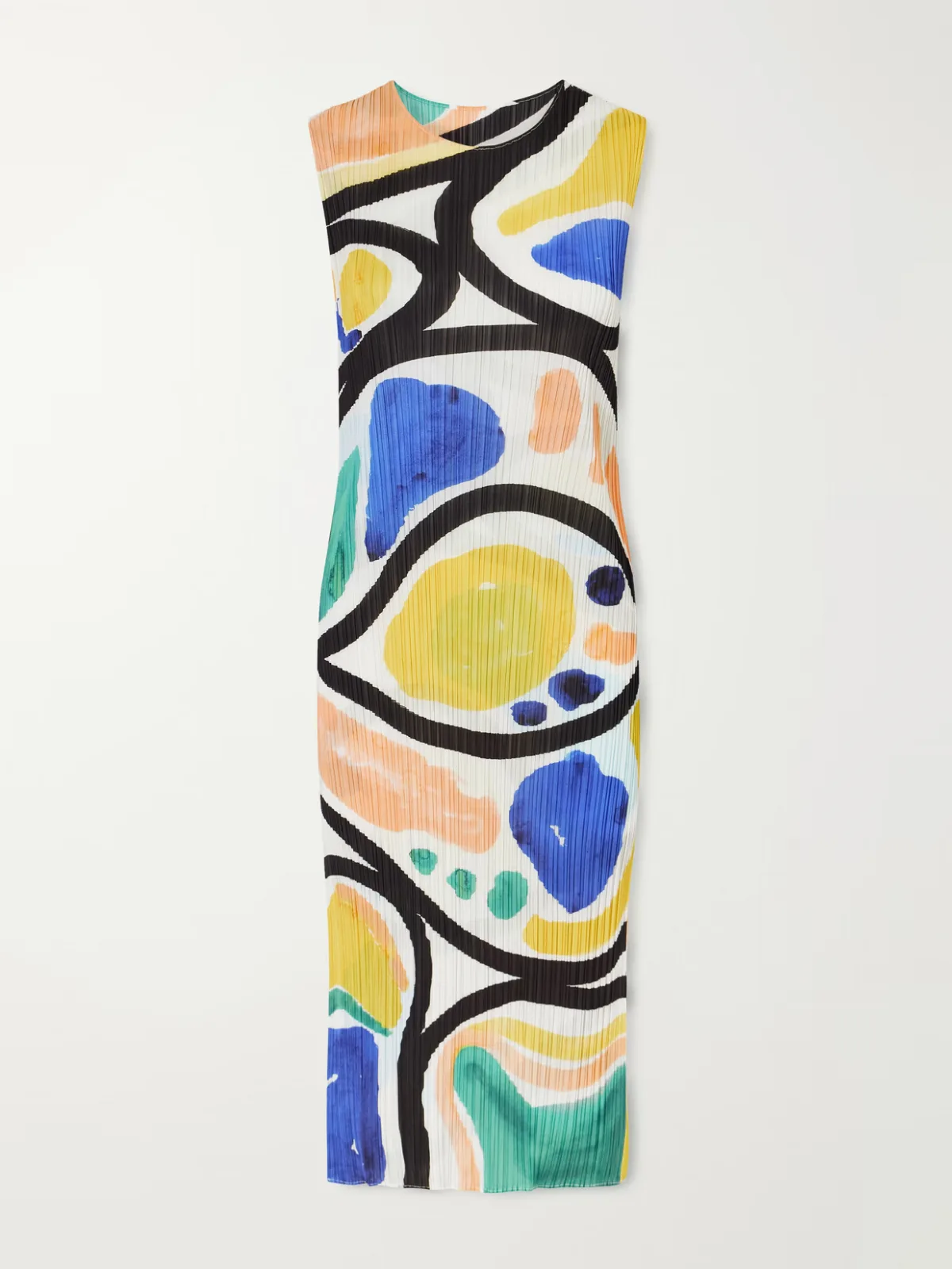 Roll Printed Plissé Midi Dress by Pleats Please