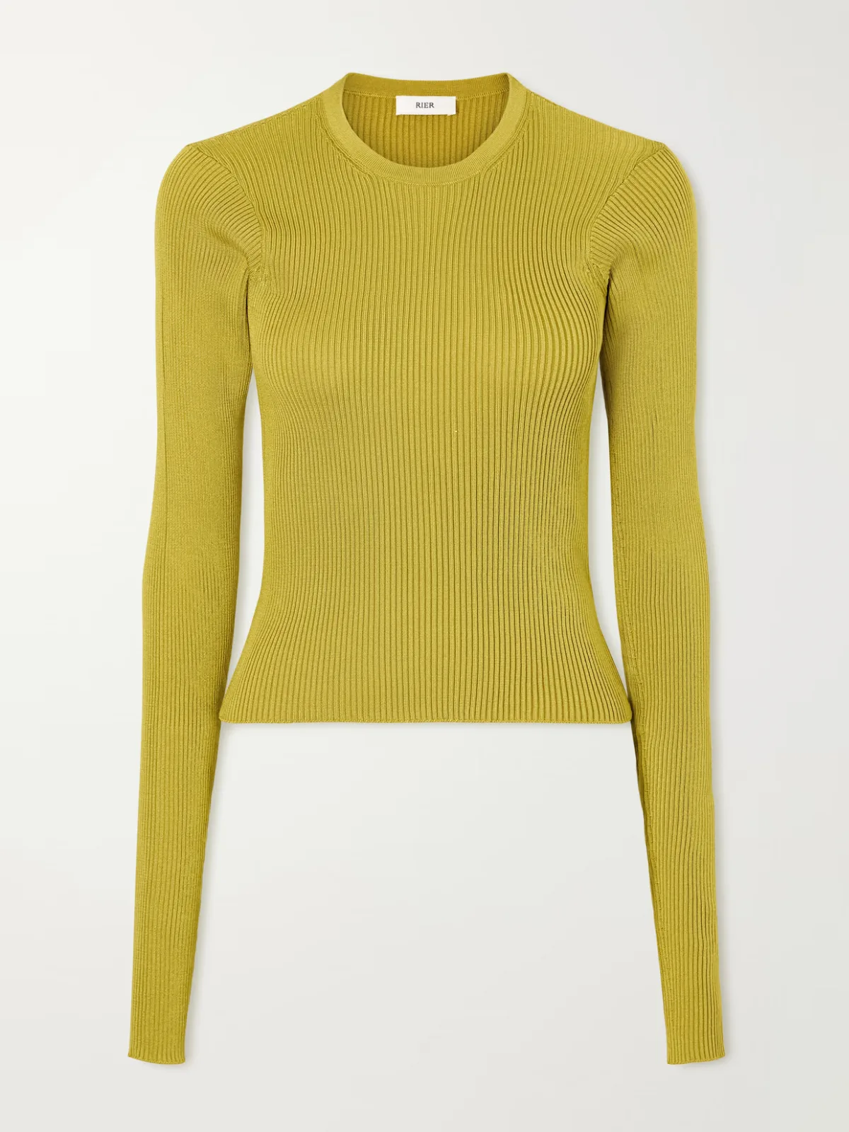 Ribbed Silk T-Shirt by RIER