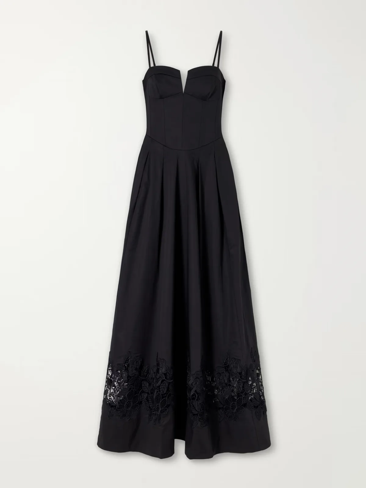Claribelle Lace-Trimmed Cotton-Blend Poplin Gown by Rebecca Vallance