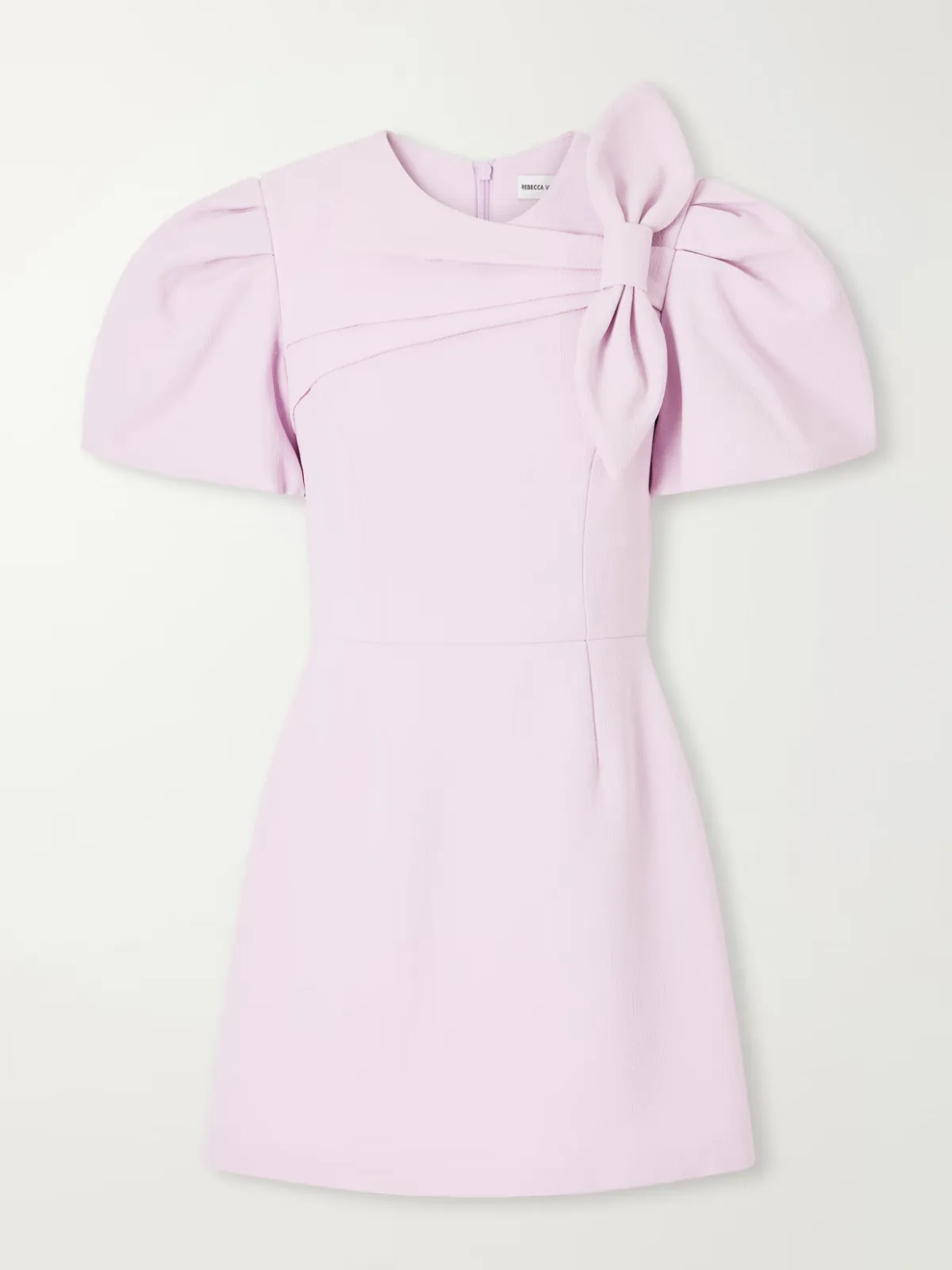 Yolanda Bow-Detail Crepe Mini Dress by Rebecca Vallance
