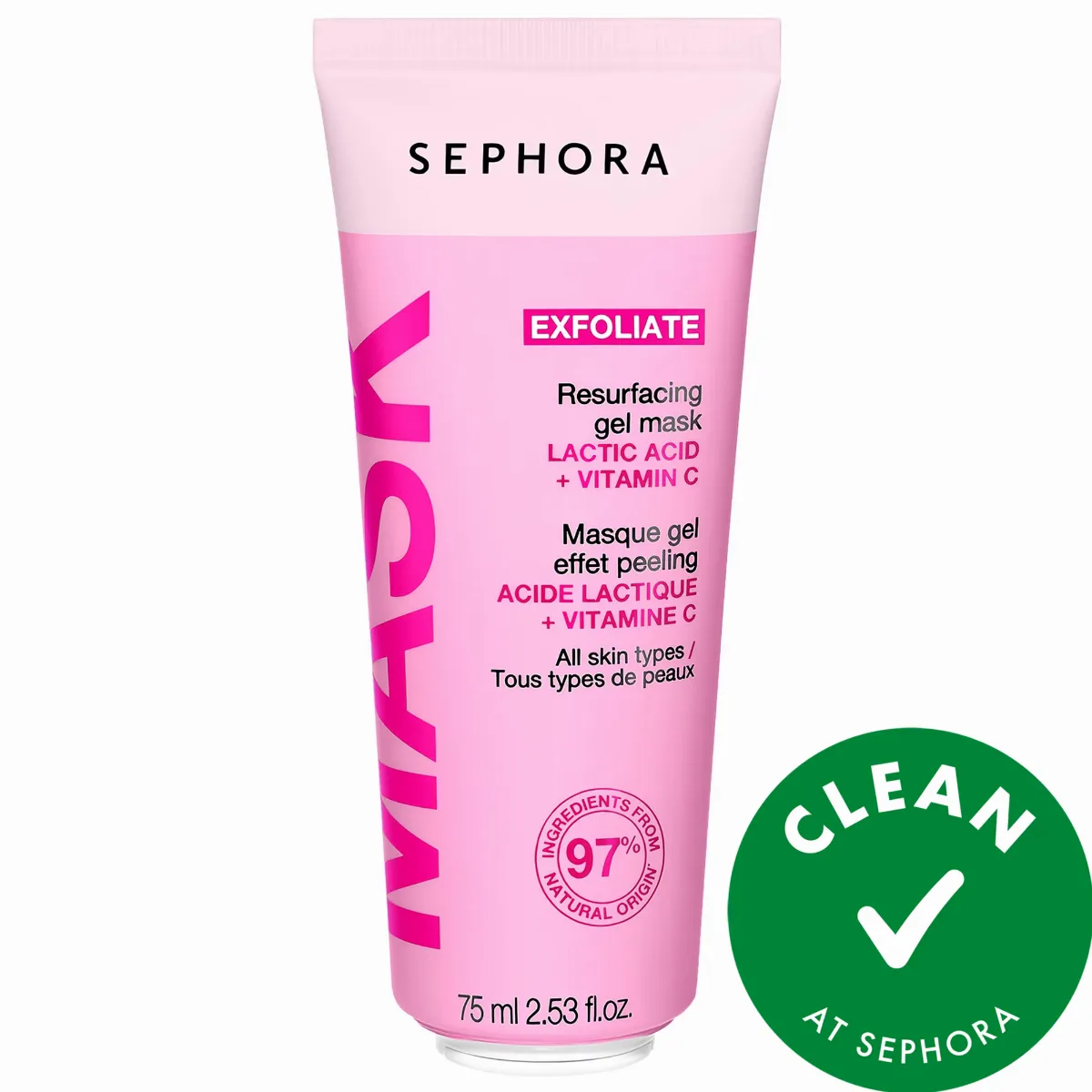 Exfoliate - Resurfacing Gel Mask with Lactic Acid + Vitamin C 2.5 oz/75 Ml by SEPHORA COLLECTION