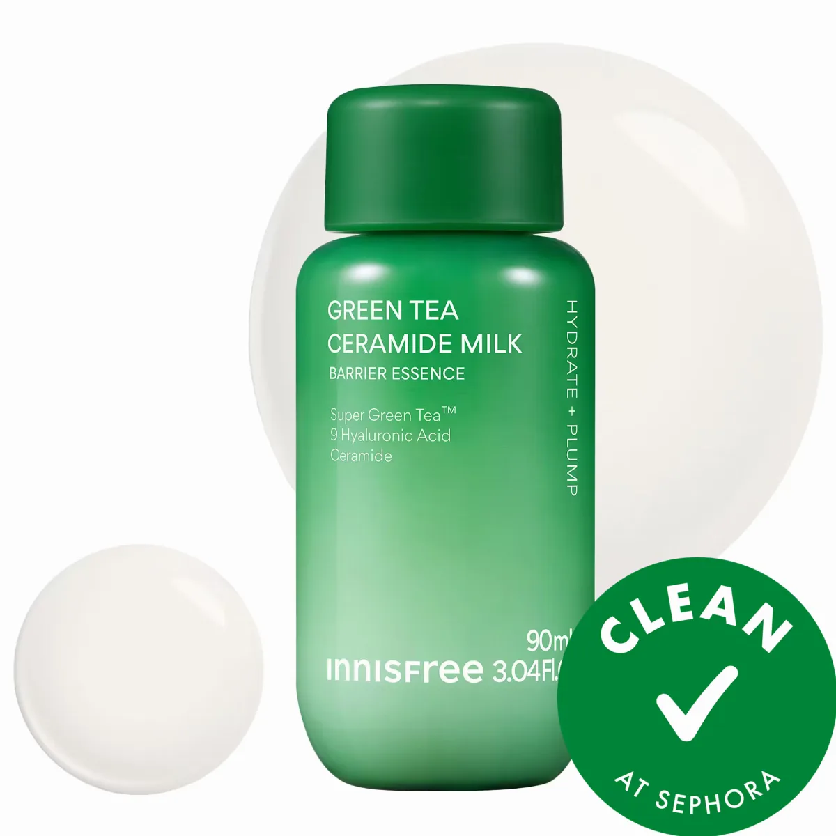 Mini Green Tea Ceramide Milk Toner for Hydration & Barrier Repair 3 oz/90 Ml by innisfree