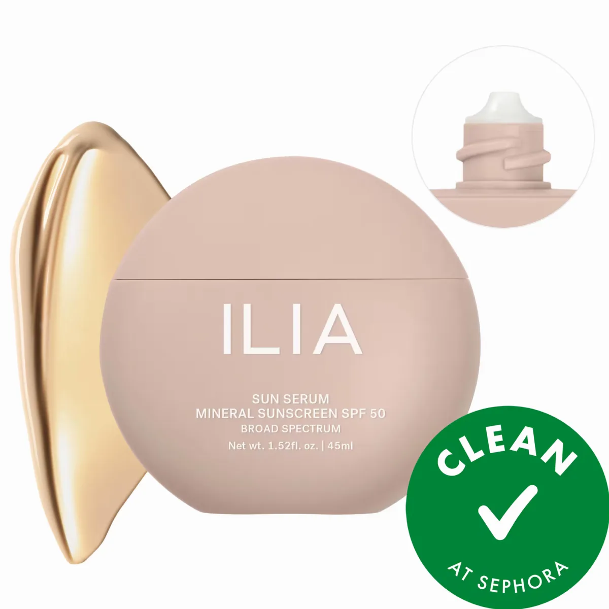 Sun Serum Mineral Sunscreen SPF 50 with 8-Hour Oil Control Light-Medium 1.52fl. oz/45ml by ILIA
