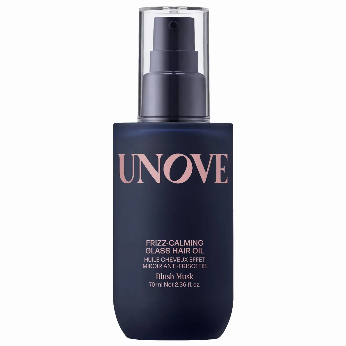 Frizz-Calming Glass Hair Oil with Heat Protectant 2.36 oz/70 mL by UNOVE