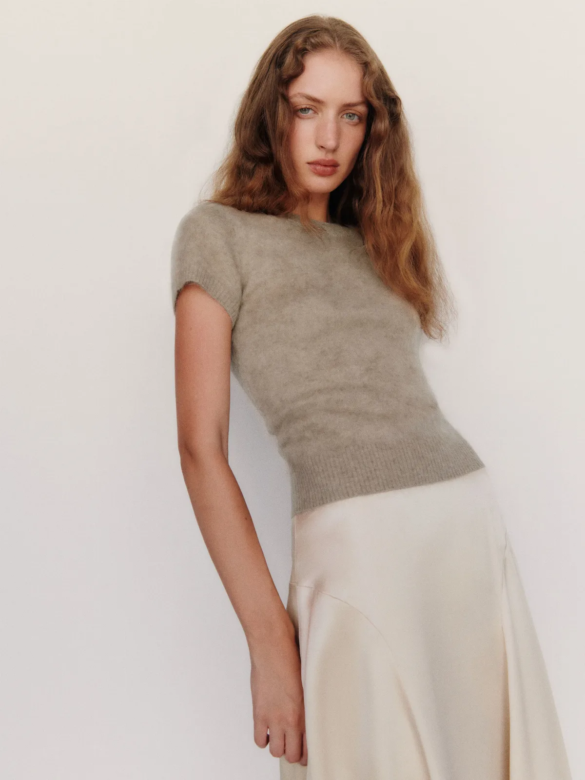 Darcy Brushed Cashmere T-Shirt by Reformation