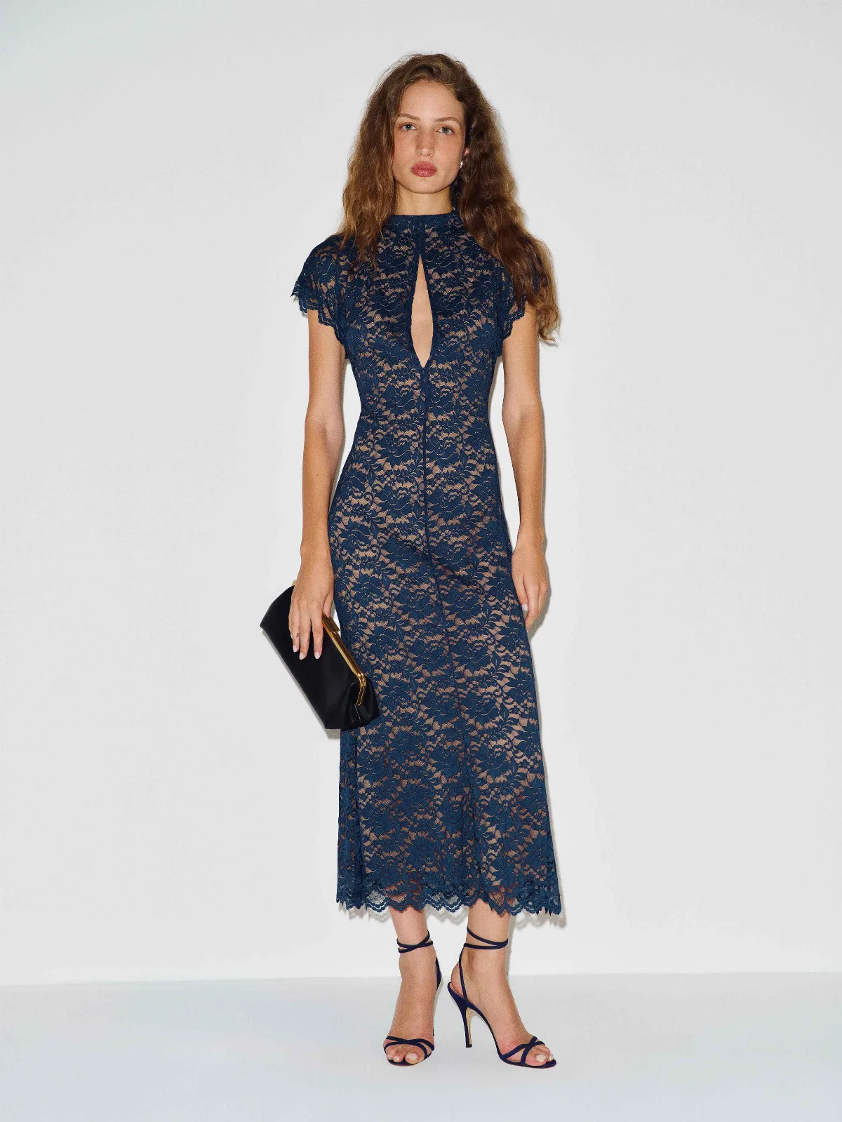 Yessica Dress Blue Lace by Reformation