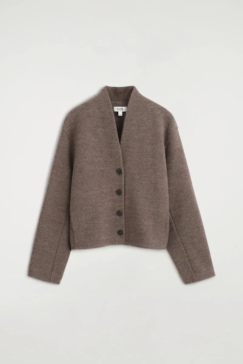 Boiled Wool-Blend Shawl-Collar Cardigan by COS