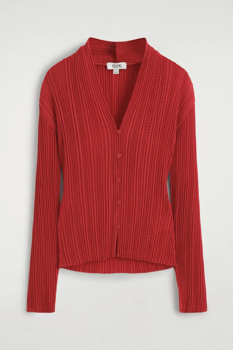 Pleated Jacquard Cardigan by COS