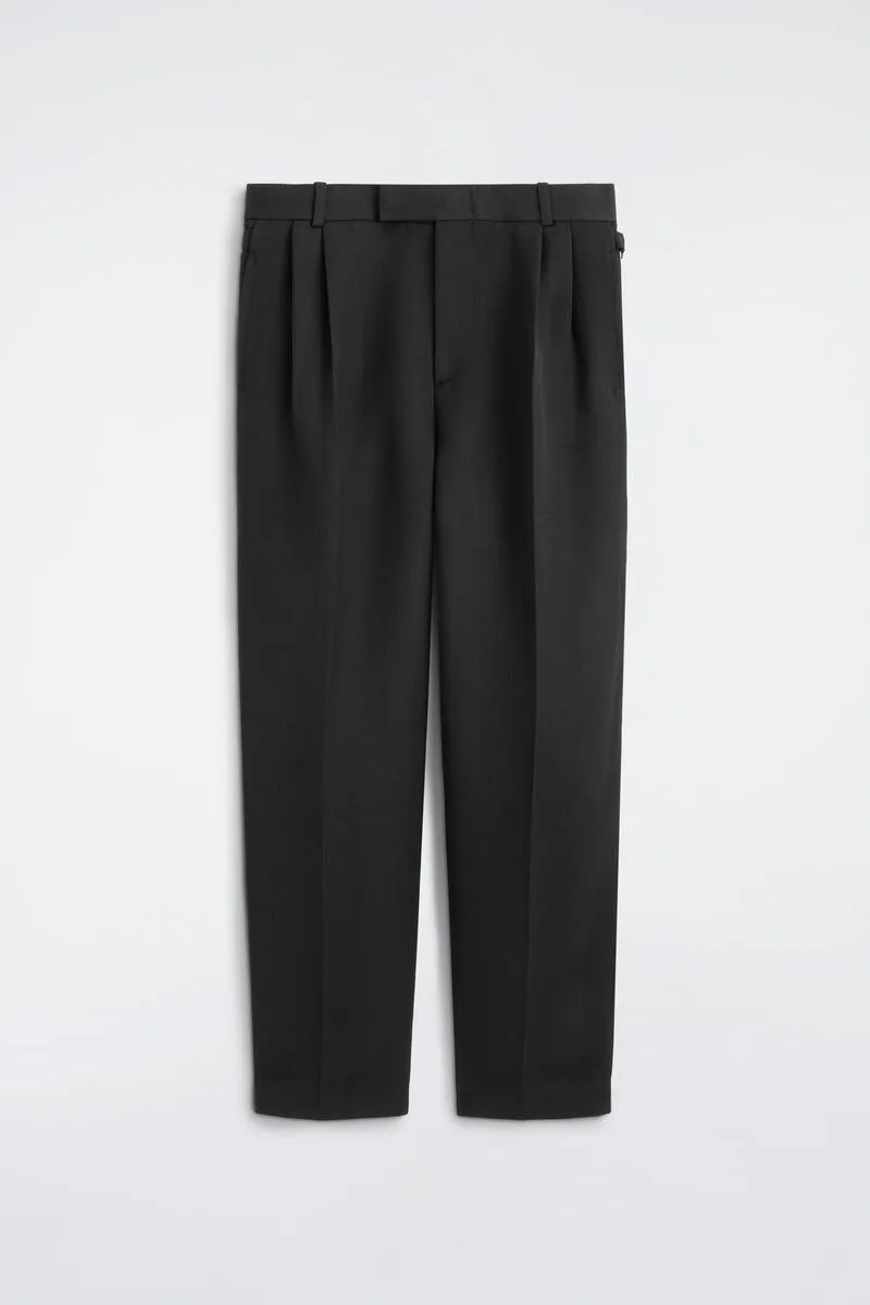 Pleated Wool-Blend Relaxed-Fit Tapered Pants by COS
