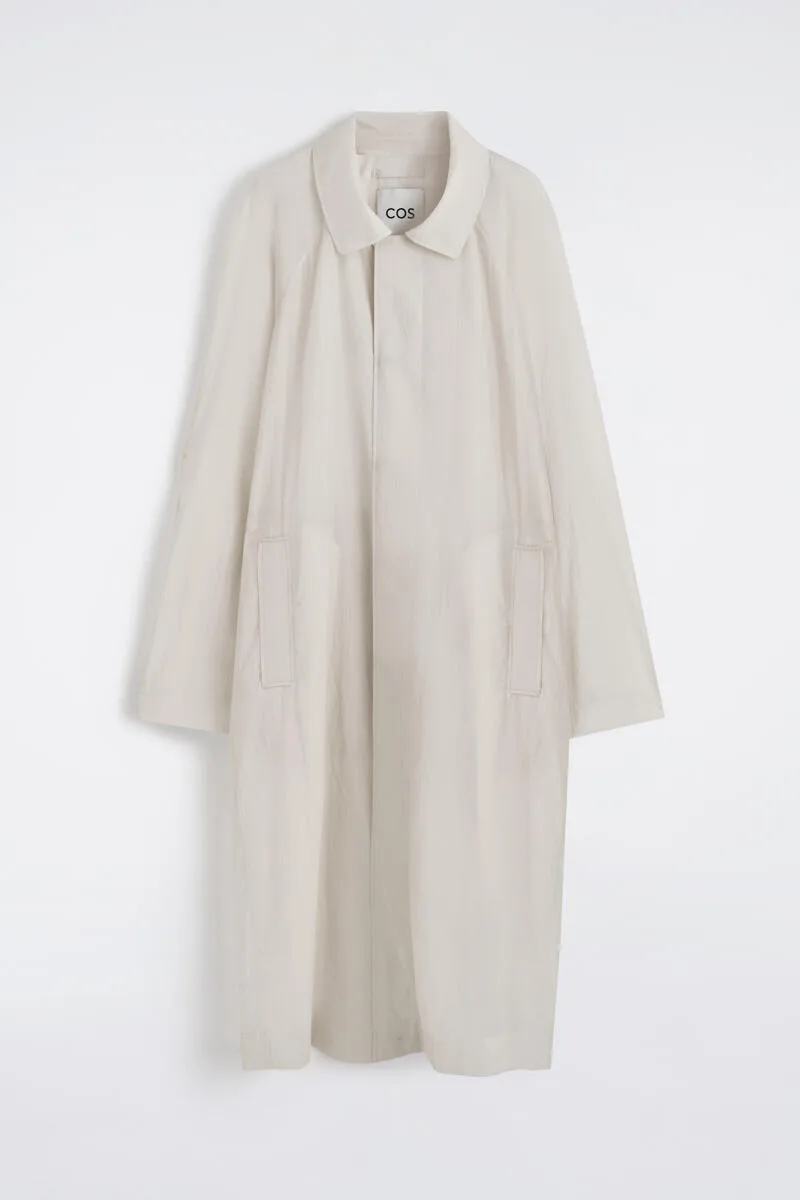 Technical Sheer-Nylon Trench Coat by COS