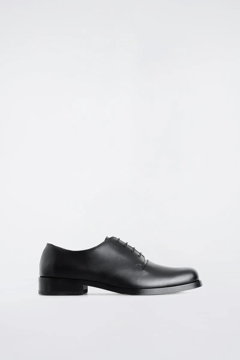Square-Toe Leather Derby Shoes by COS
