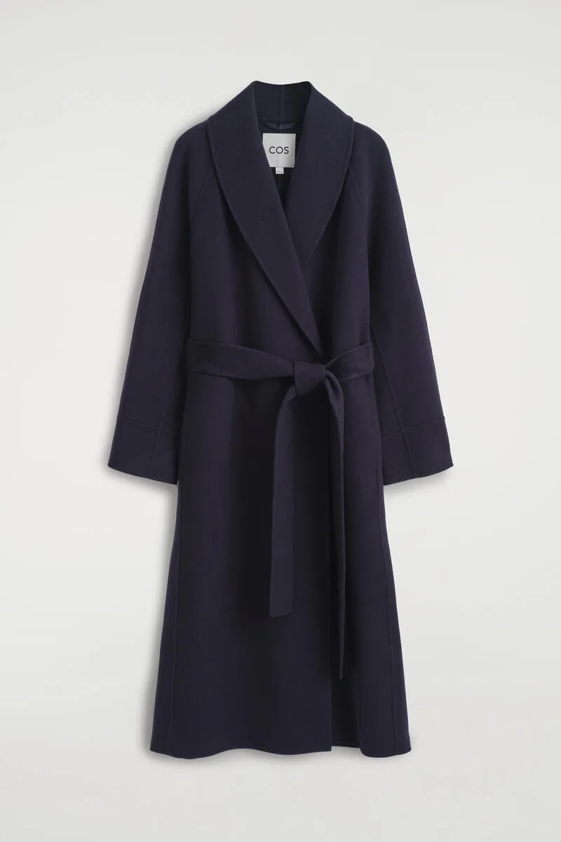 Shawl-Collar Double-Faced Wool Long Coat by COS