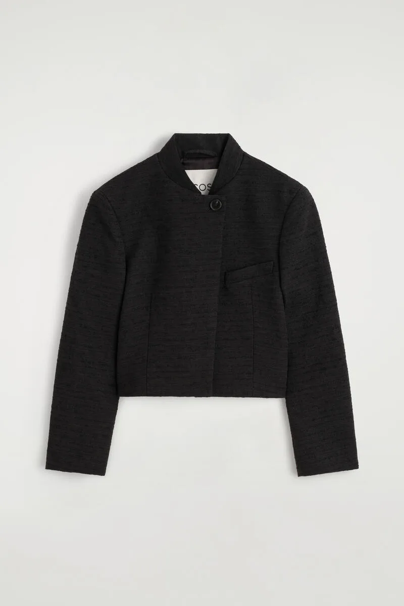 Cropped Structured Jacquard Blazer by COS