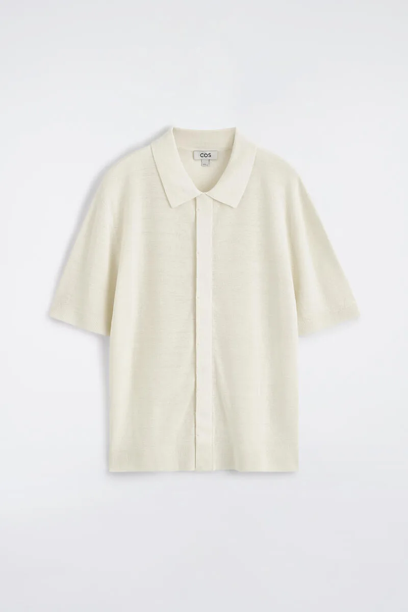 Textured Knitted Linen Shirt by COS