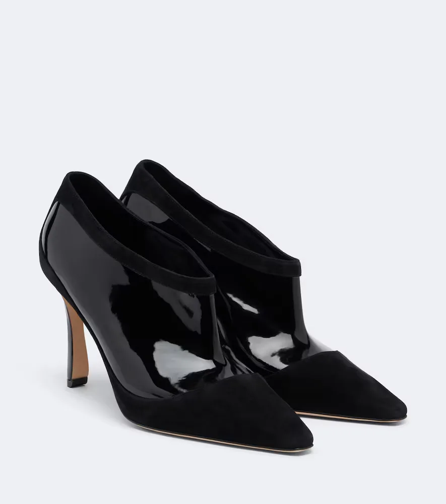 Ters Suede and Patent Leather Pumps by Manolo Blahnik