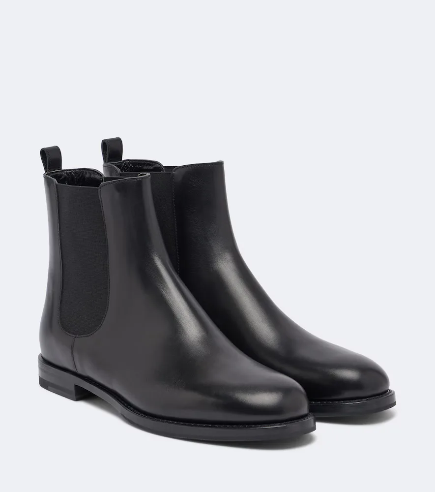 Chelsa Leather Chelsea Boots by Manolo Blahnik
