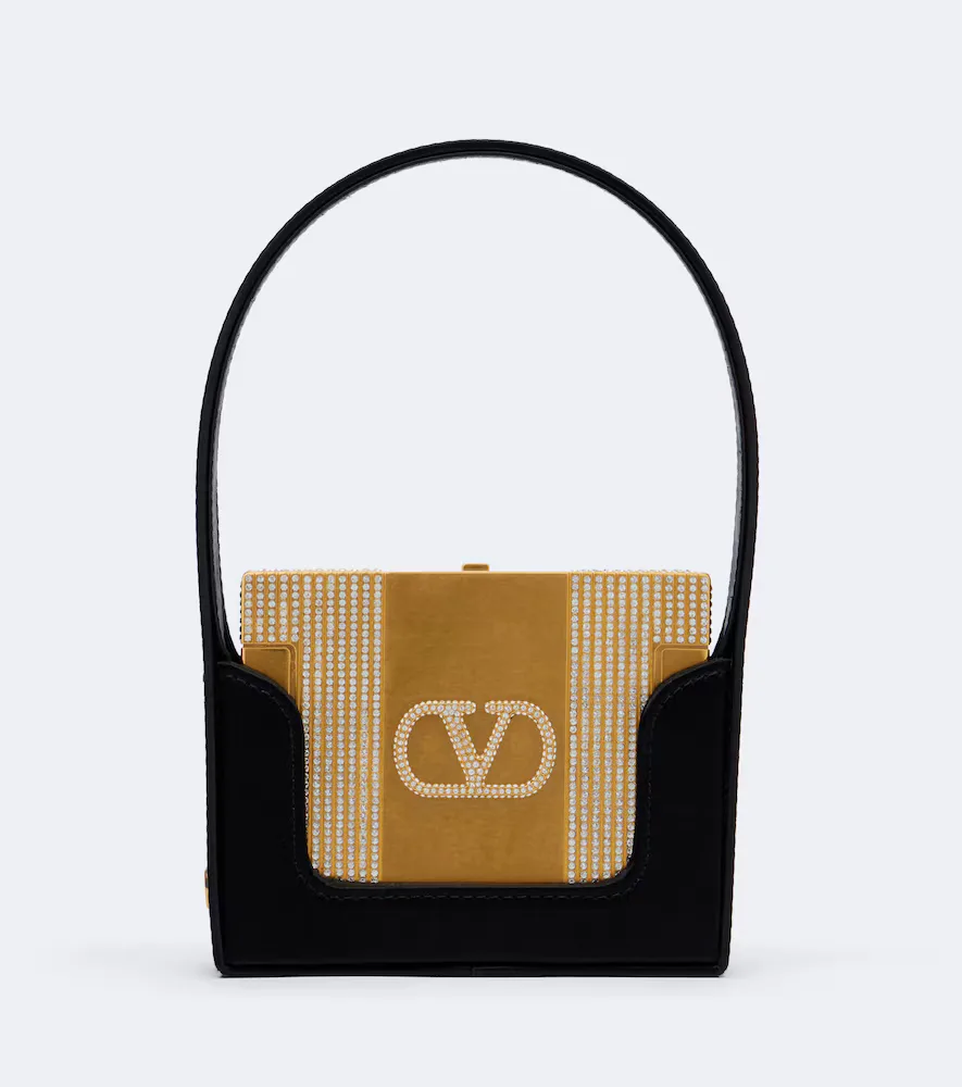 Minaumorphe Swarovski®-Embellished Satin Clutch by Valentino Garavani