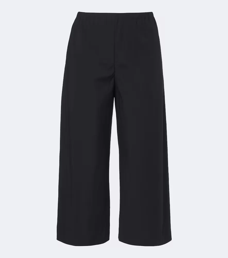Cosmo Cropped Wool Wide-Leg Pants by The Row