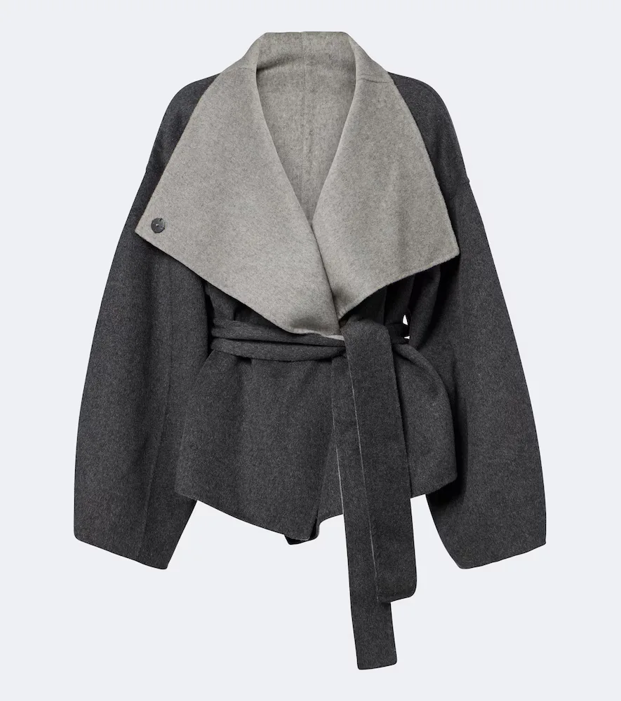 Onelle Reversible Wool-Blend Wrap Coat by The Frankie Shop