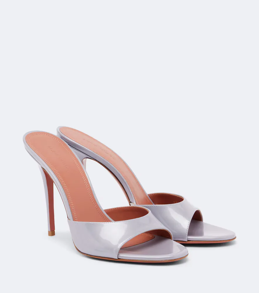 Elodie Patent Leather Mules by Amina Muaddi