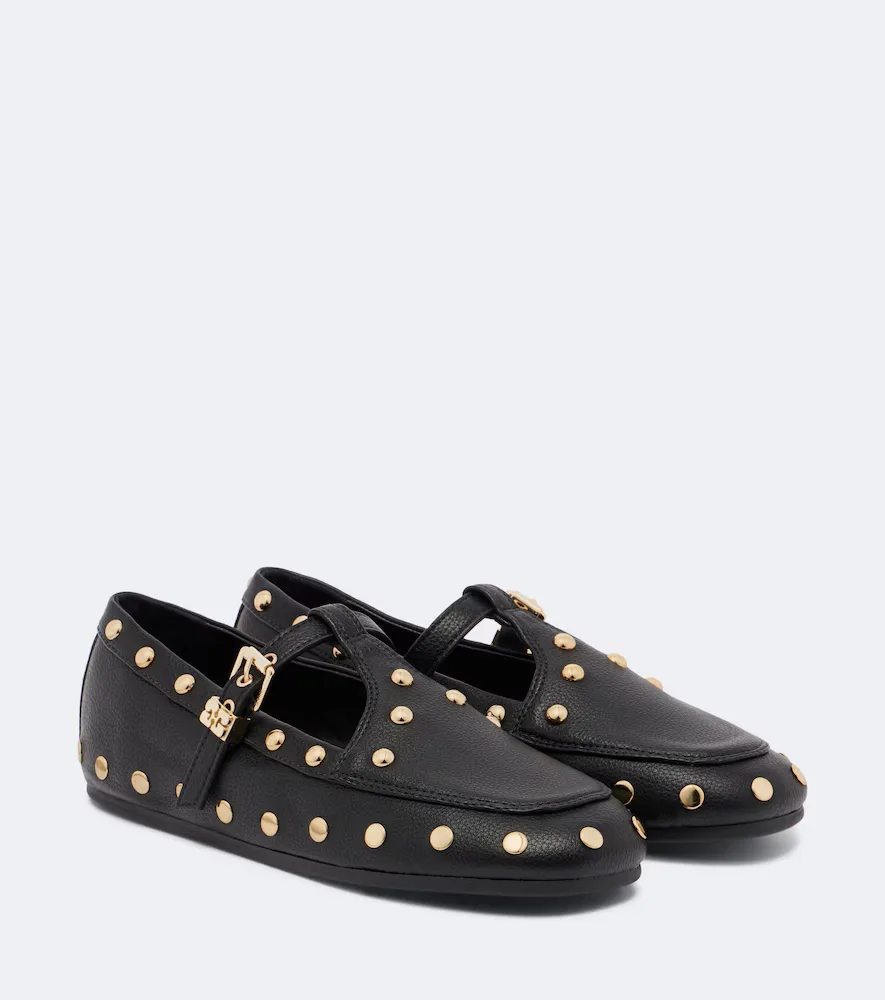 Mary Jenny Studded Flats by Ganni